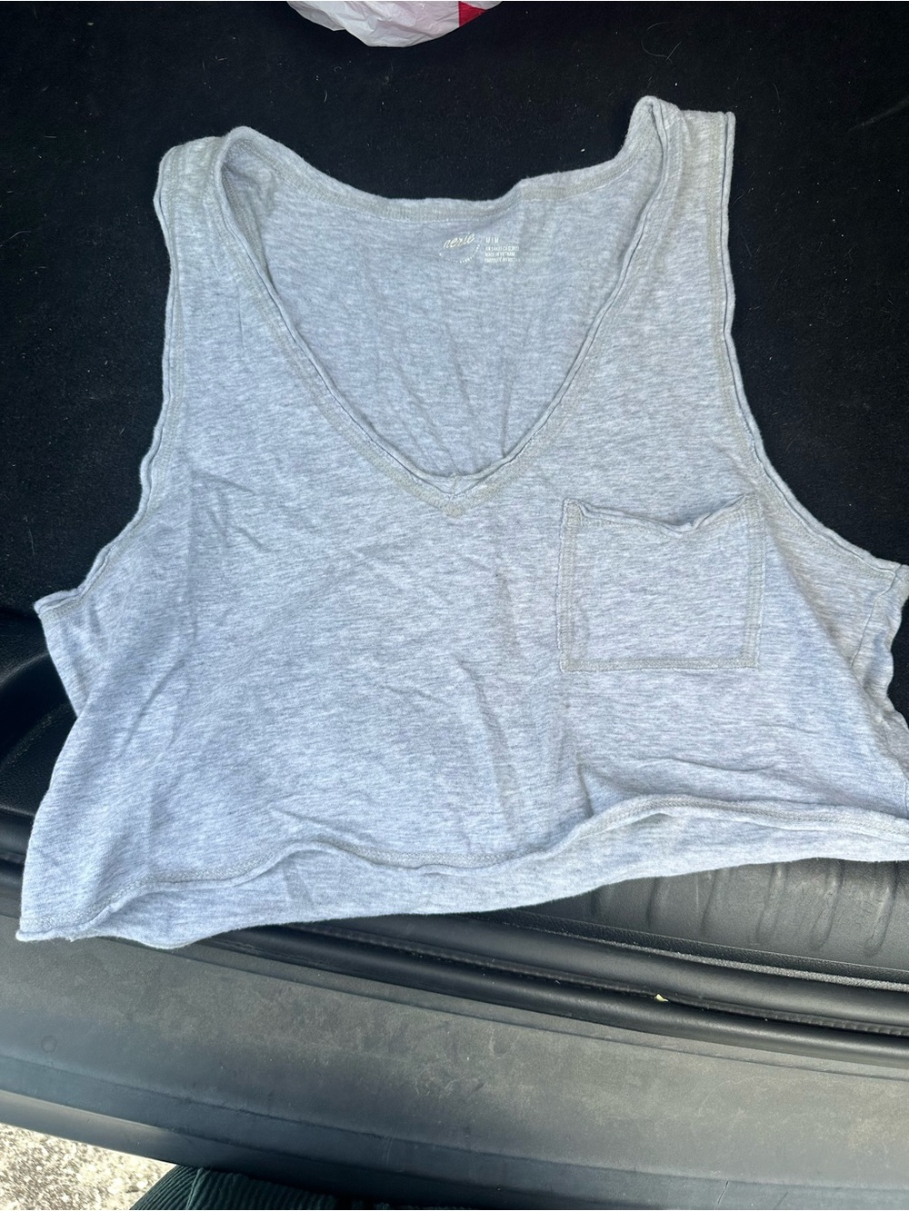 aerie Heather Light Gray V-Neck Pocket Tank